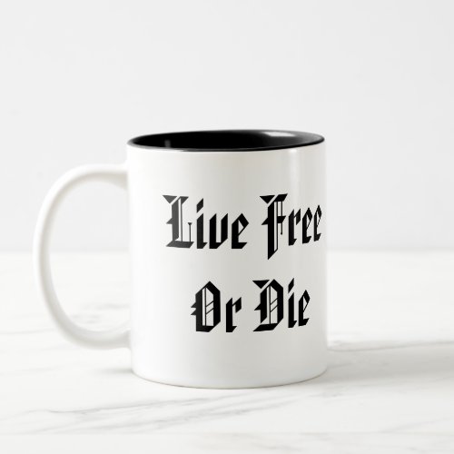 Live Free or Die _ Gadsden Flag Dont Tread on Me Two_Tone Coffee Mug