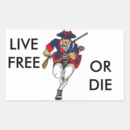 LIVE FREE OR DIE Rectangular Stickers 4