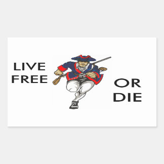 LIVE FREE OR DIE Rectangular Stickers (4)