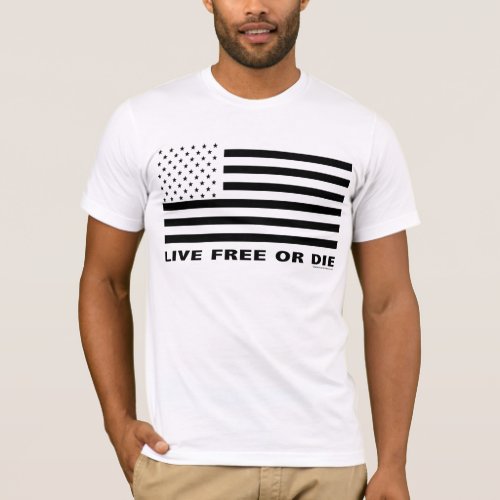 Live Free or Die Usa Flag T shirt