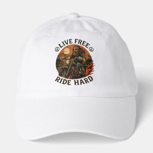 Live free ride hard motorcycle biker hat