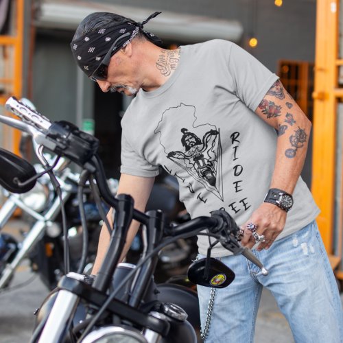 Live Free Ride Hard Motorcycle Biker Unisex T_Shirt