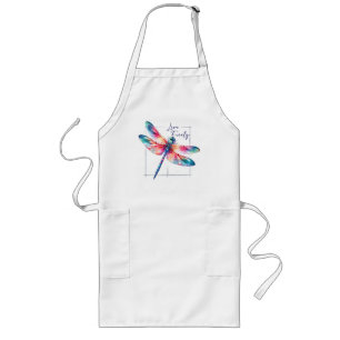 Live Freely - Dragonfly Colorful Inspirational Long Apron