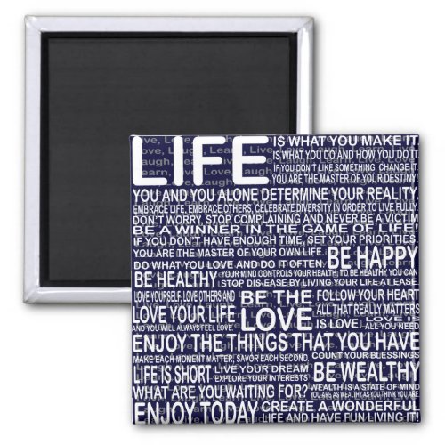 Live fully Live love laugh learn motivational Magnet