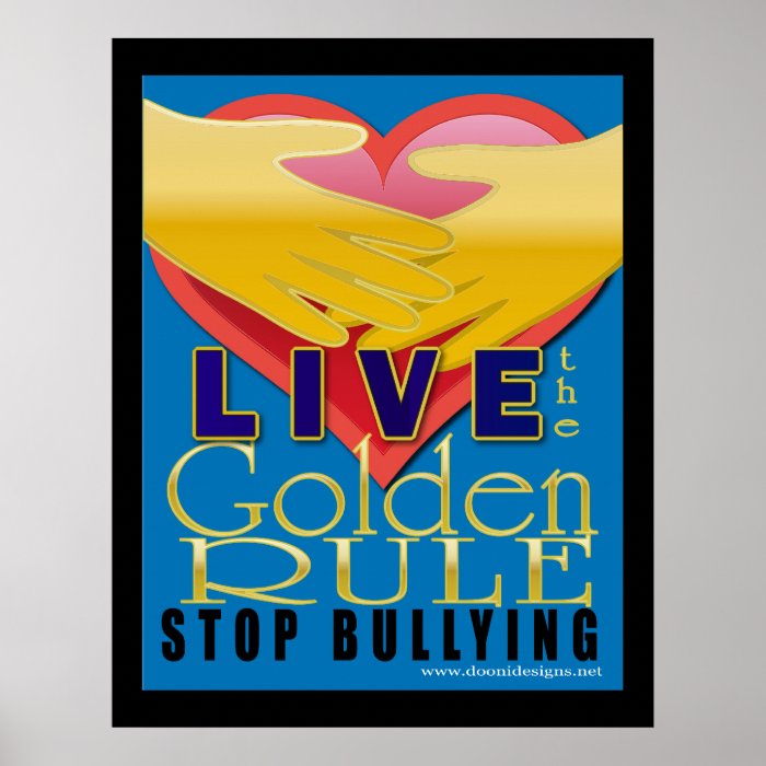 live golden rule stop bullying print