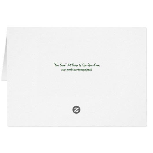 LIVE GREEN Eco Enviro Gift Card for Earth Day (Back Horizontal)