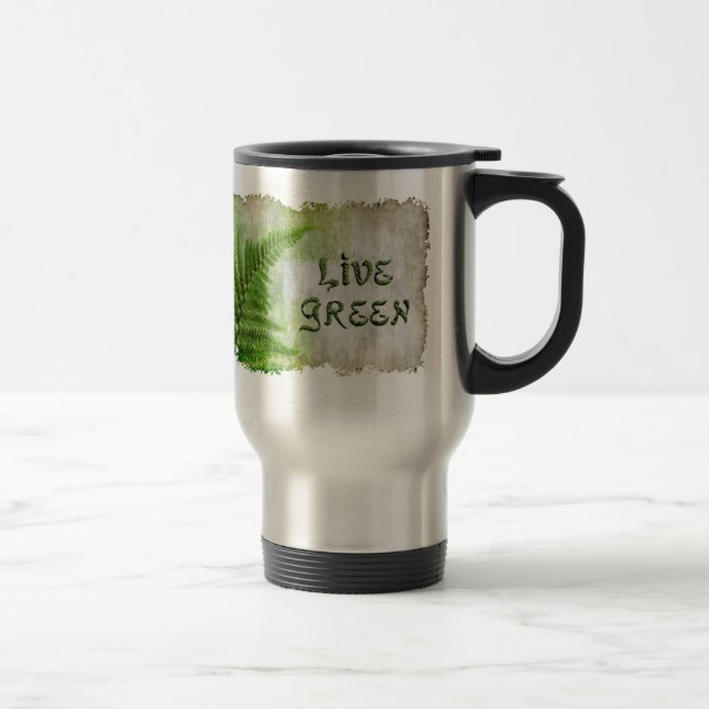 LIVE GREEN Eco Enviro Travel Mug for Earth Day (Right)
