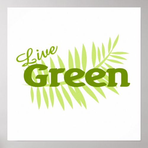 live green fern poster