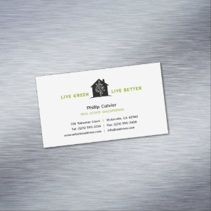 Live Green, Live Better Premium Real Estate Business Card Magnet