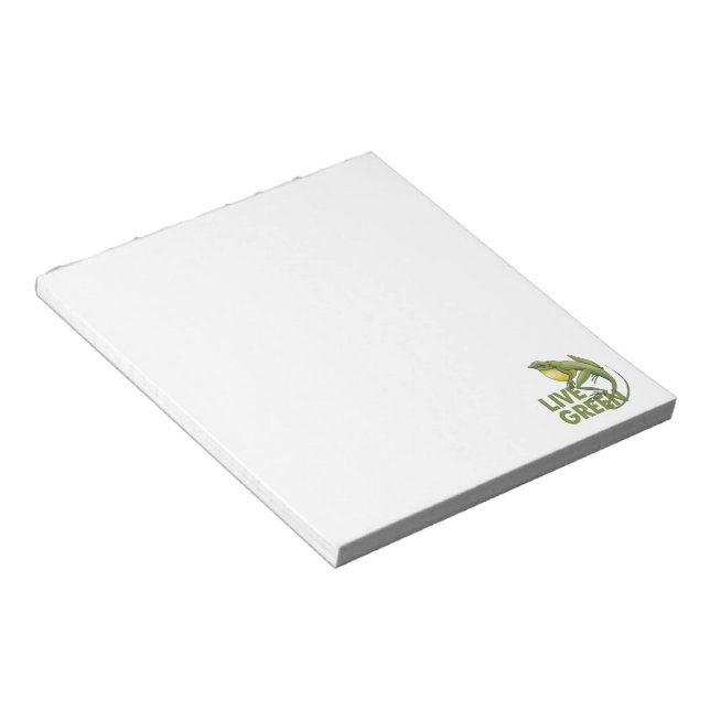 Live Green Notepad (Angled)