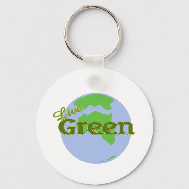 live green planet earth keychain (Front)