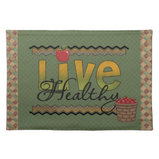 Live Healthy Country Apple Red and Green Placemat
