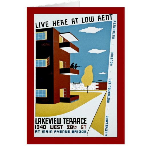Live Here at Low Rent Cards (Front)
