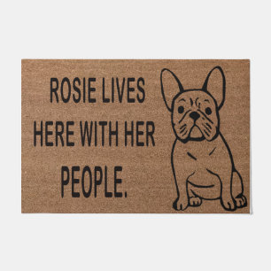 Live Here With Her People doormat, Personalized Doormat