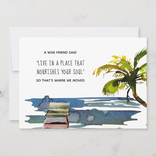 Live in a Place That Nourishes Your Soul New Home Announcement (Front)