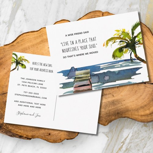 Live in a Place That Nourishes Your Soul New Home Announcement Postcard