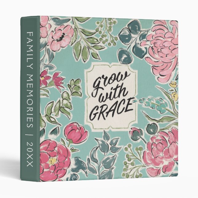 Live in Bloom | Grow With Grace 3 Ring Binder (Front/Spine)