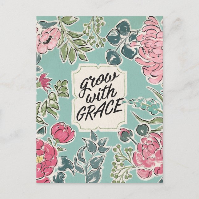 Live in Bloom | Grow With Grace Postcard (Front)