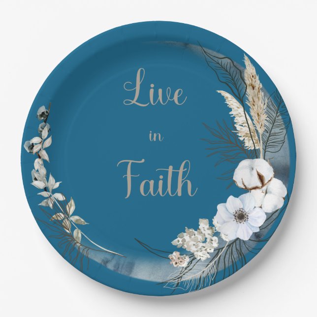 Live in Faith Paper Plates (Front)