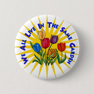 Live In Peace Garden Pinback Button