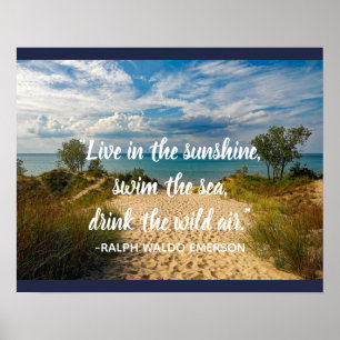 Live in Sunshine Quote Poster