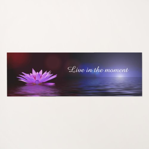 Live in the Moment Inspirational Quote Yoga Mat