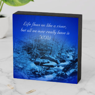 Live In The Present Inspirational Wooden Box Sign