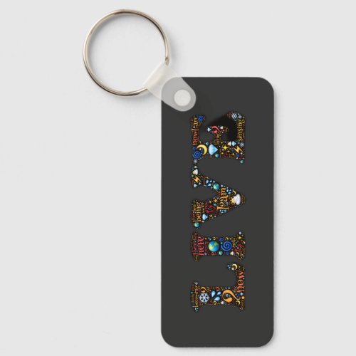 Live In The Present Inspirational Word Art    Keychain