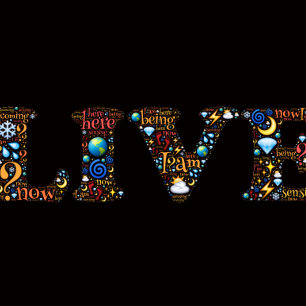 Live In The Present Inspirational Word Art T-Shirt