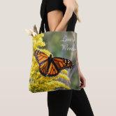 Hand Painted Monarch Butterfly Cotton Drawstring Pouch - Migratory