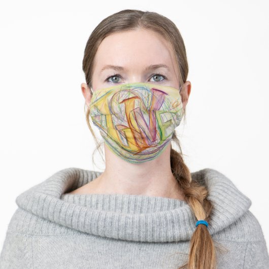 Live Inspirational Word Art Custom Face Masks (Worn)