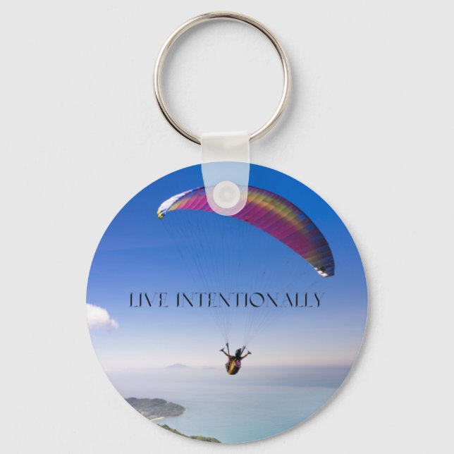 Live Intentionally Keychain (Front)