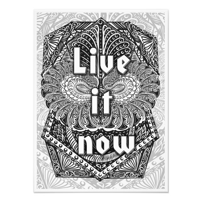Live it now - Positive Quote´s Photo Print (Front)