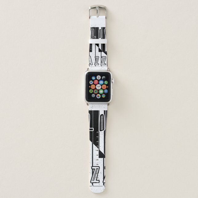 Live Jazz Calligraphy Illusion Logo Lettering with Apple Watch Band (Front)