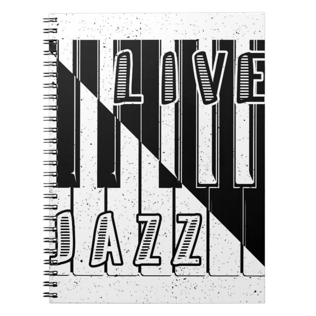 Live Jazz Calligraphy Illusion Logo Lettering with Notebook (Front)