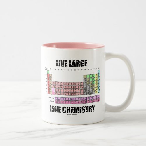 Live Large Love Chemistry Periodic Table Elements Two_Tone Coffee Mug