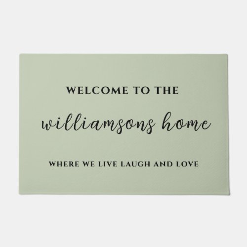 live laugh and love typography doormat
