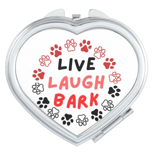 Live laugh bark compact mirror