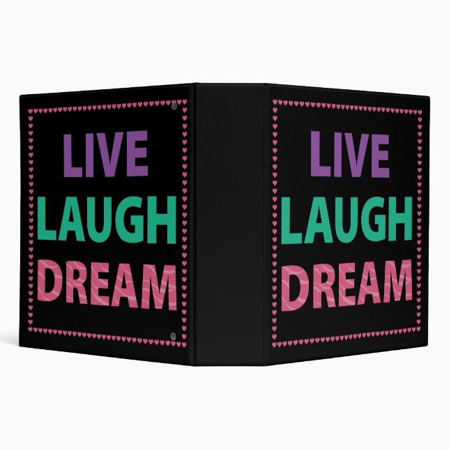 Live Laugh Dream School 2" binder (Background)