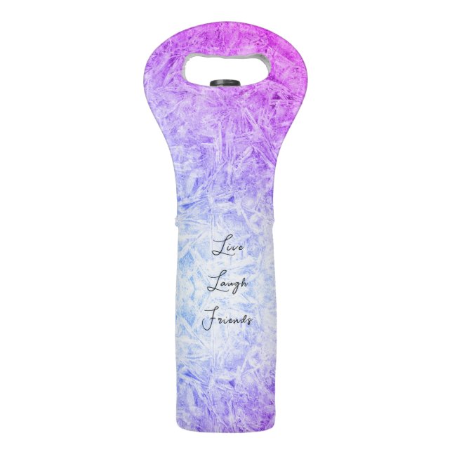Live Laugh Friends Reusable Wine Bag (Back)