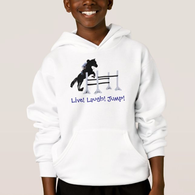 Live! Laugh! Jump! Horse Jumper Hoodie (Front)
