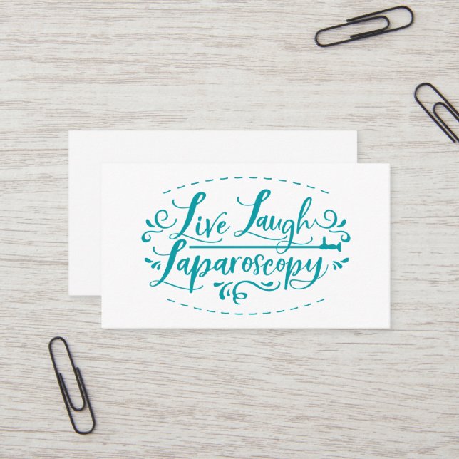 Live Laugh Laparoscopy Business Card (Front/Back In Situ)