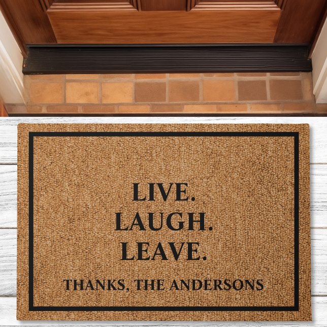 Live Laugh Leave Custom Introvert Funny Doormat (Creator Uploaded)