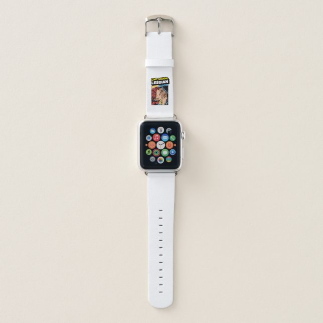 Live Laugh Lesbian Apple Watch Band (Front)