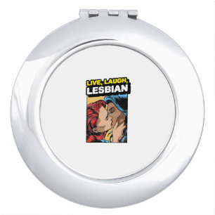 Live Laugh Lesbian Compact Mirror