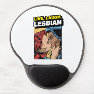 Live Laugh Lesbian Gel Mouse Pad