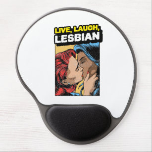 Live Laugh Lesbian Gel Mouse Pad