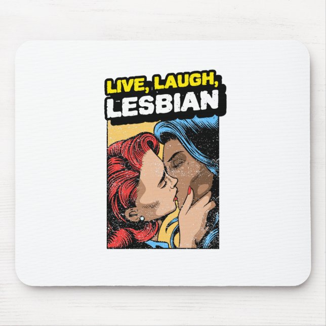 Live Laugh Lesbian Mouse Pad (Front)