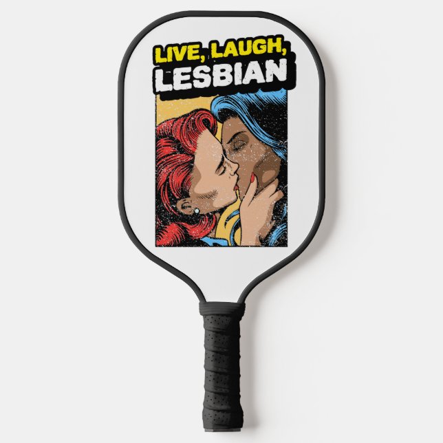 Live Laugh Lesbian Pickleball Paddle (Front)