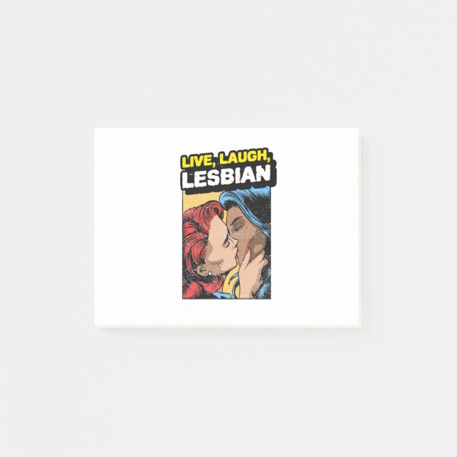 Live Laugh Lesbian Post-it Notes (Front)